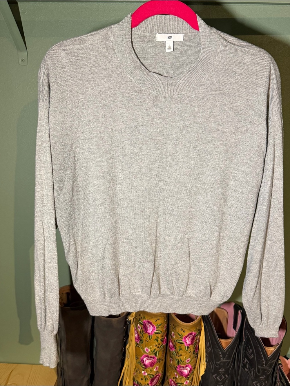 bp Lightweight Crewneck Sweater in Light Gray S